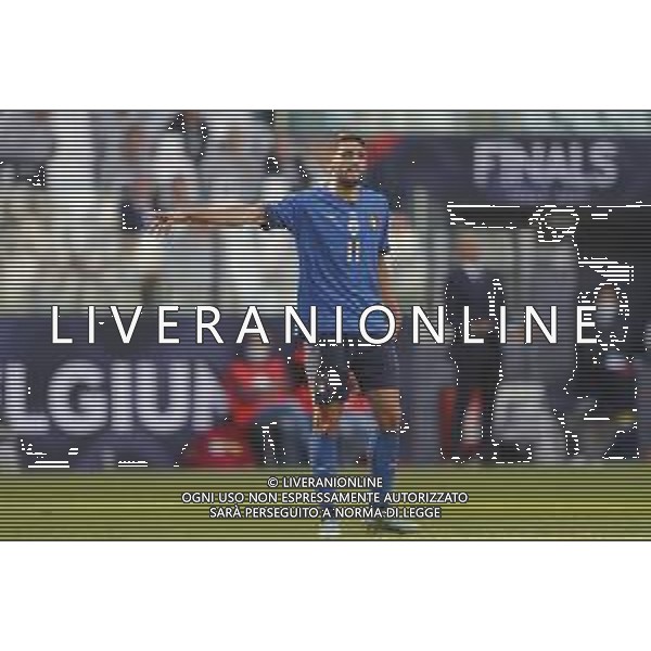 UEFA NATIONS LEAGUE 2021 ITALIA - BELGIO del 10/10/2021 - nella foto: Domenico Berardi (Italy) ©Claudio Zamagni/Agenzia Aldo Liverani s.a.s. during European UEFA Nations League 2021 soccer match between Italy and Belgium at Juventus Stadium in Turin on October 10 2021 photo credit by Claudio Zamagni/Aldo Liverani Photo Agency