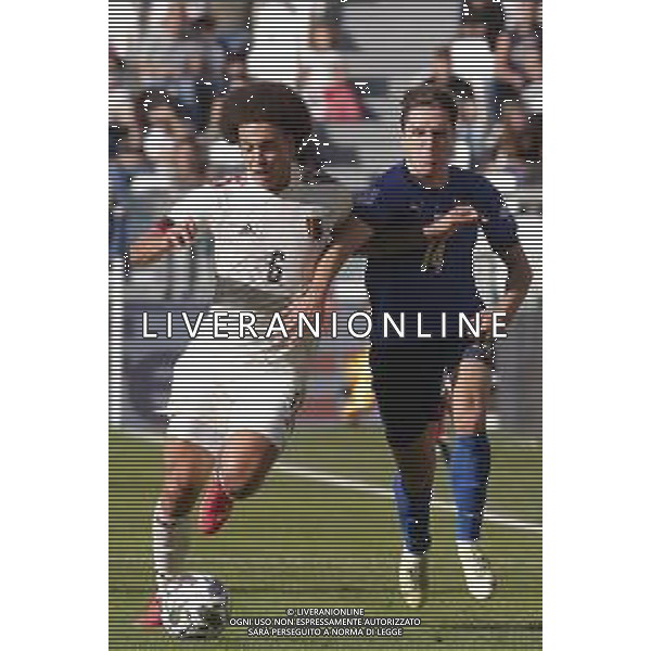 UEFA NATIONS LEAGUE 2021 ITALIA - BELGIO del 10/10/2021 - nella foto:Federico Chiesa (Italy)e Axel Witsel (Belgium) ©Claudio Zamagni/Agenzia Aldo Liverani s.a.s. during European UEFA Nations League 2021 soccer match between Italy and Belgium at Juventus Stadium in Turin on October 10 2021 photo credit by Claudio Zamagni/Aldo Liverani Photo Agency