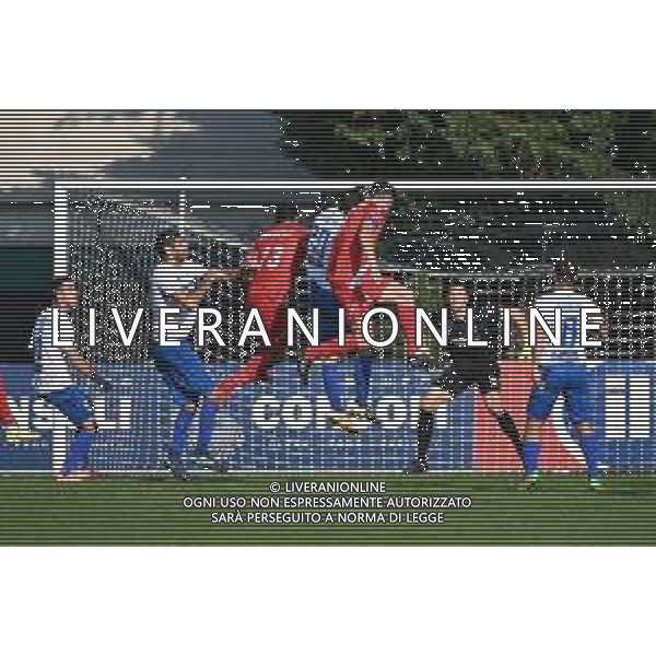 © TVRG Lorenzo Saporetti (Pro Patria) segna il gol dell\'1 a 1 Pro Sesto vs Pro Patria Campionato Serie C girone A - 8a giornata Sesto San Giovanni (MI) 10-10-2021 Stadio Ernesto Breda foto Roberto Garavaglia/ag. Aldo Liverani sas/AGENZIA ALDO LIVERANI SAS