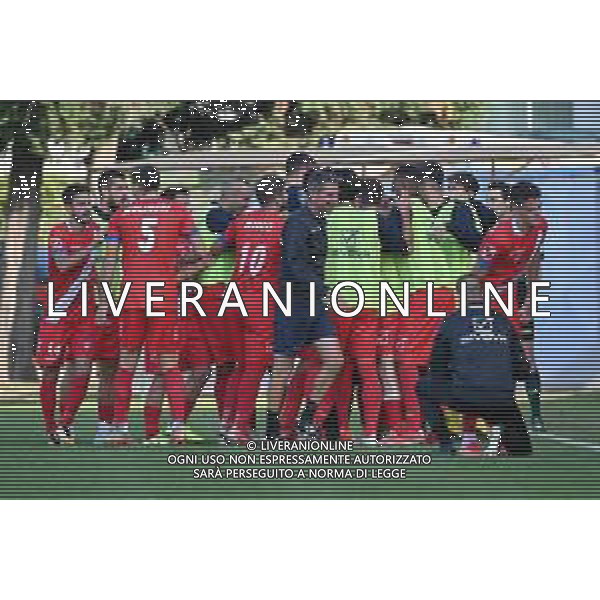 © TVRG esultanza Pro Patria dopo il gol dell\'1 a 1 Lorenzo Saporetti Pro Sesto vs Pro Patria Campionato Serie C girone A - 8a giornata Sesto San Giovanni (MI) 10-10-2021 Stadio Ernesto Breda foto Roberto Garavaglia/ag. Aldo Liverani sas/AGENZIA ALDO LIVERANI SAS