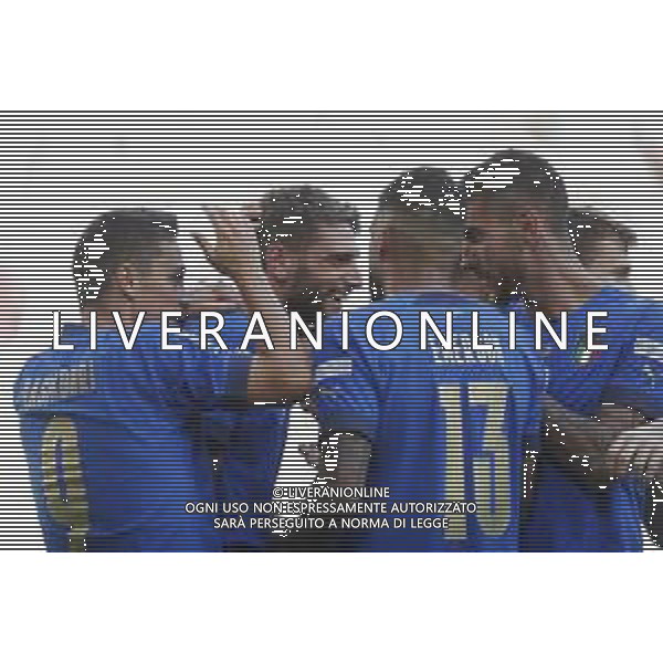 UEFA NATIONS LEAGUE 2021 ITALIA - BELGIO del 10/10/2021 - nella foto: Esultanza Domenico Berardi (Italy)dopo il goal ©Claudio Zamagni/Agenzia Aldo Liverani s.a.s. during European UEFA Nations League 2021 soccer match between Italy and Belgium at Juventus Stadium in Turin on October 10 2021 photo credit by Claudio Zamagni/Aldo Liverani Photo Agency