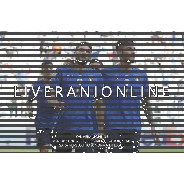 UEFA NATIONS LEAGUE 2021 ITALIA - BELGIO del 10/10/2021 - nella foto: Esultanza Domenico Berardi (Italy)dopo il goal ©Claudio Zamagni/Agenzia Aldo Liverani s.a.s. during European UEFA Nations League 2021 soccer match between Italy and Belgium at Juventus Stadium in Turin on October 10 2021 photo credit by Claudio Zamagni/Aldo Liverani Photo Agency