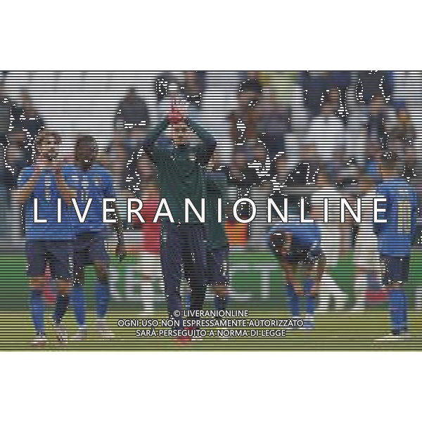 UEFA NATIONS LEAGUE 2021 ITALIA - BELGIO del 10/10/2021 - nella foto: Esultanza finale italia ©Claudio Zamagni/Agenzia Aldo Liverani s.a.s. during European UEFA Nations League 2021 soccer match between Italy and Belgium at Juventus Stadium in Turin on October 10 2021 photo credit by Claudio Zamagni/Aldo Liverani Photo Agency