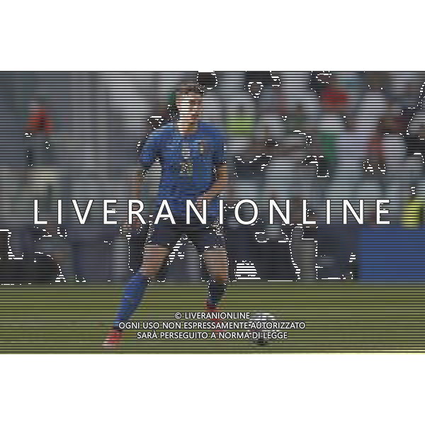 UEFA NATIONS LEAGUE 2021 ITALIA - BELGIO del 10/10/2021 - nella foto: Alessandro Bastoni (Italy) ©Claudio Zamagni/Agenzia Aldo Liverani s.a.s. Alessandro Bastoni (Italy) during European UEFA Nations League 2021 soccer match between Italy and Belgium at Juventus Stadium in Turin on October 10 2021 photo credit by Claudio Zamagni/Aldo Liverani Photo Agency/AGENZIA ALDO LIVERANI SAS