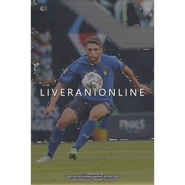 UEFA NATIONS LEAGUE 2021 ITALIA - BELGIO del 10/10/2021 - nella foto: Domenico Berardi (Italy) ©Claudio Zamagni/Agenzia Aldo Liverani s.a.s. Domenico Berardi (Italy)during European UEFA Nations League 2021 soccer match between Italy and Belgium at Juventus Stadium in Turin on October 10 2021 photo credit by Claudio Zamagni/Aldo Liverani Photo Agency/AGENZIA ALDO LIVERANI SAS