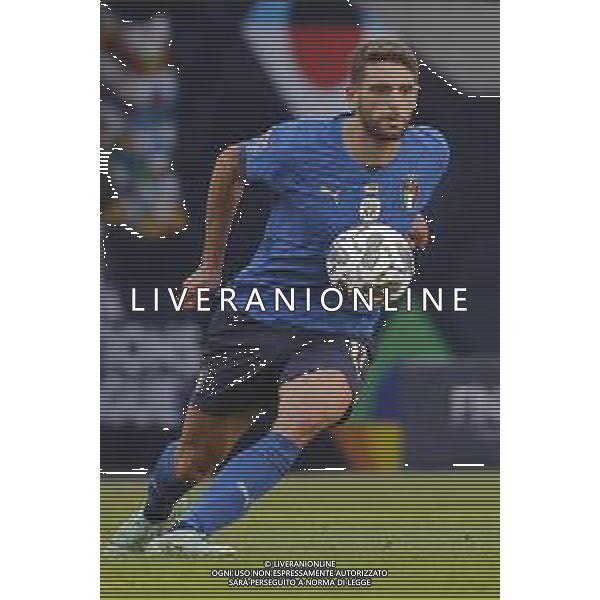 UEFA NATIONS LEAGUE 2021 ITALIA - BELGIO del 10/10/2021 - nella foto: Domenico Berardi (Italy) ©Claudio Zamagni/Agenzia Aldo Liverani s.a.s. Domenico Berardi (Italy) during European UEFA Nations League 2021 soccer match between Italy and Belgium at Juventus Stadium in Turin on October 10 2021 photo credit by Claudio Zamagni/Aldo Liverani Photo Agency/AGENZIA ALDO LIVERANI SAS