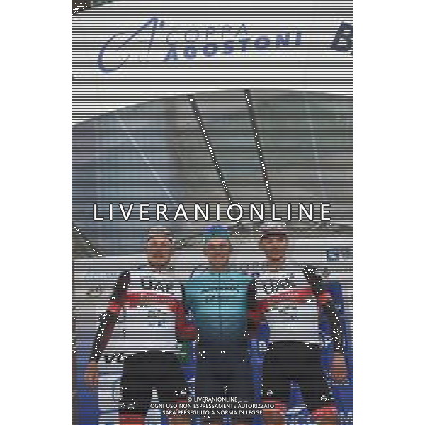 11-10-2021 Coppa Agostoni; 2021, Astana - Premier Tech; 2021, Uae - Emirates; Lutsenko, Alexey; Trentin, Matteo; Covi, Alessandro; Lissone; ©SIROTTI/AGENZIA ALDO LIVERANI SAS