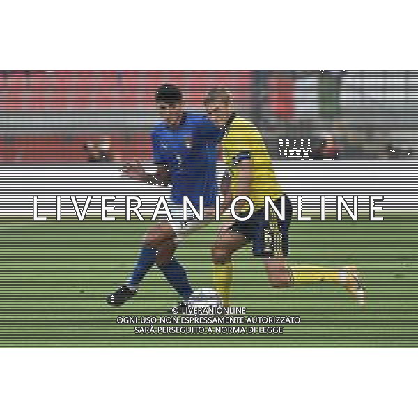 Raoul Bellaova (Italia) e Benjamin Nygren (Svezia) Italia vs Svezia Campionato Europeo Under 21 EURO 2023 fase di qualificazione - gruppo F Monza 12-10-2021 Stadio Brianteo foto Roberto Garavaglia/ag. Aldo Liverani sas/AGENZIA ALDO LIVERANI SAS