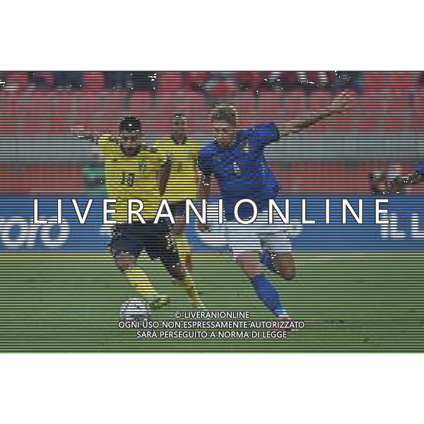 Rami Hajal (Svezia) e Matteo Lovato (Italia) Italia vs Svezia Campionato Europeo Under 21 EURO 2023 fase di qualificazione - gruppo F Monza 12-10-2021 Stadio Brianteo foto Roberto Garavaglia/ag. Aldo Liverani sas/AGENZIA ALDO LIVERANI SAS