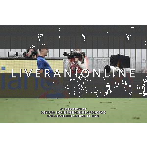 Lorenzo Lucca (Italia) esulta dopo il gol dell\'1 a 0 Italia vs Svezia Campionato Europeo Under 21 EURO 2023 fase di qualificazione - gruppo F Monza 12-10-2021 Stadio Brianteo foto Roberto Garavaglia/ag. Aldo Liverani sas/AGENZIA ALDO LIVERANI SAS