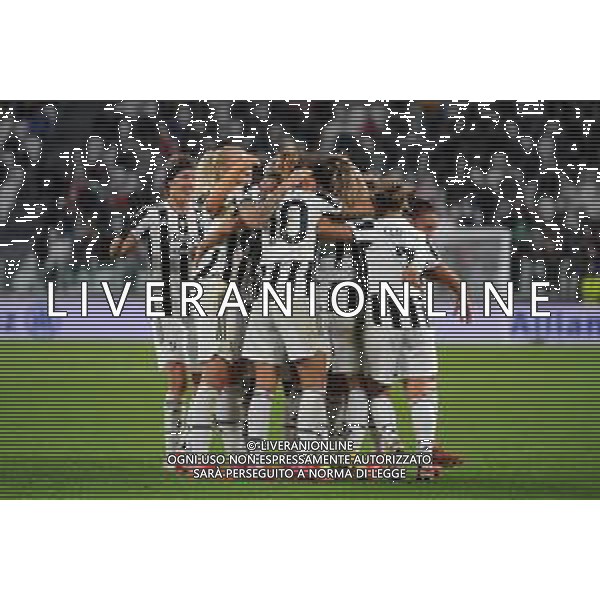Torino 13.10.2021 Stadio Allianz Stadium ©Manuela Viganti/Agenzia Aldo Liverani Juventus vs Chelsea Champions League Women\'s 2021/2022 Nella foto: esultanza della juventus dopo il gol di barbara bonansea