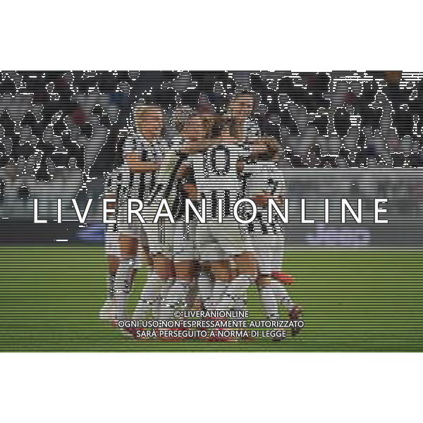Torino 13.10.2021 Stadio Allianz Stadium ©Manuela Viganti/Agenzia Aldo Liverani Juventus vs Chelsea Champions League Women\'s 2021/2022 Nella foto: esultanza della juventus dopo il gol di barbara bonansea