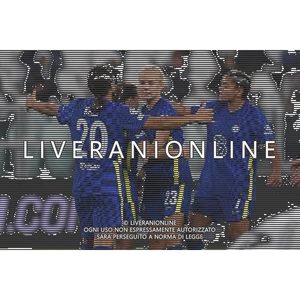 Torino 13.10.2021 Stadio Allianz Stadium ©Manuela Viganti/Agenzia Aldo Liverani Juventus vs Chelsea Champions League Women\'s 2021/2022 Nella foto: esultanza del chelsea dopo il gol di pernille harder