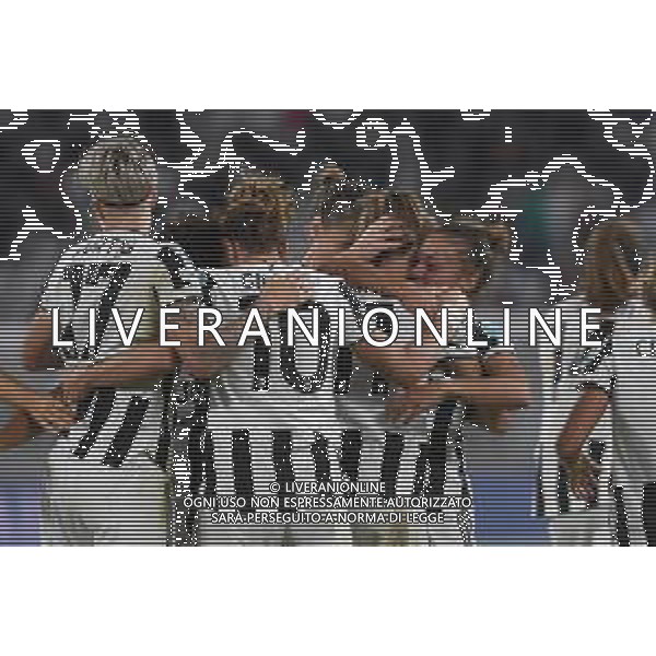 Torino 13.10.2021 Stadio Allianz Stadium ©Manuela Viganti/Agenzia Aldo Liverani Juventus vs Chelsea Champions League Women\'s 2021/2022 Nella foto: esultanza della juventus dopo il gol di barbara bonansea