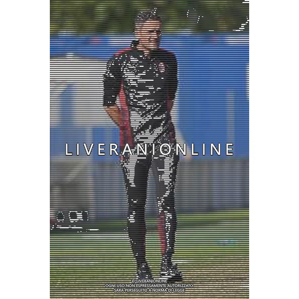 © TVRG Daniele Gregori allenatore Milan in panchina al posto dello squalificato Federico Giunti Milan vs Napoli Campionato Primavera 1 TIM - 5a giornata Milano 15-10-2021 centro sportivo Peppino Vismara foto Roberto Garavaglia/ag. Aldo Liverani sas