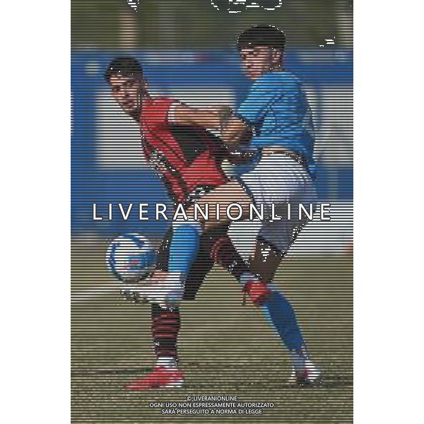 © TVRG Andrea Capone (Milan) SX e Benedetto Barba (Napoli) DX Milan vs Napoli Campionato Primavera 1 TIM - 5a giornata Milano 15-10-2021 centro sportivo Peppino Vismara foto Roberto Garavaglia/ag. Aldo Liverani sas