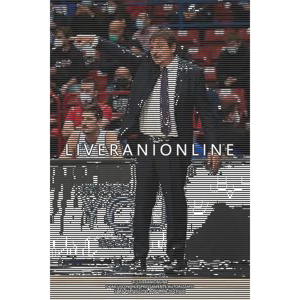 © TVRG Ergin Ataman allenatore Istanbul AX Armani Exchange Milano vs Anadolu Efes Istanbul Turkish Airlines EuroLeague - 4a giornata regular season Assago (MI) 15-10-2021 Mediolanum Forum foto Roberto Garavaglia/ag. Aldo Liverani sas