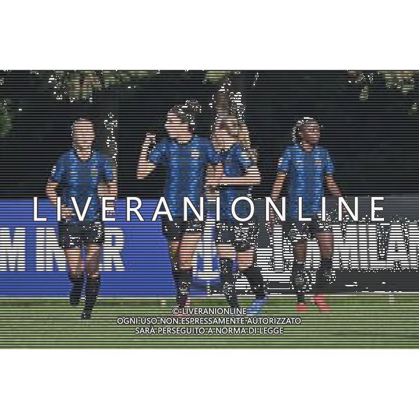 ¬© TVRG esultanza Inter dopo il gol dell\'1 a 0 Ajara Nchout Inter Milano Women vs Roma Women Campionato Serie A femminile - 4a giornata Sesto San Giovanni (MI) 16-10-2021 Stadio Ernesto Breda foto Roberto Garavaglia/ag. Aldo Liverani sas/AGENZIA ALDO LIVERANI SAS