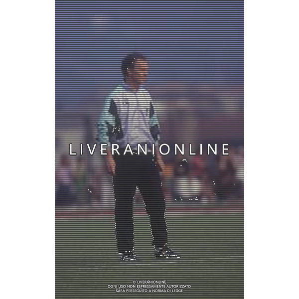 RETROSPETTIVA FRANZ BECKENBAUER CALCIATORE NELLA FOTO FRANZ BECKENBAUER ALLENATORE NAZIONALE GERMANIA OVEST NELL\'ANNO 1990 AI MONDIALI DI ITALIA 90 AG ALDO LIVERANI SAS 
