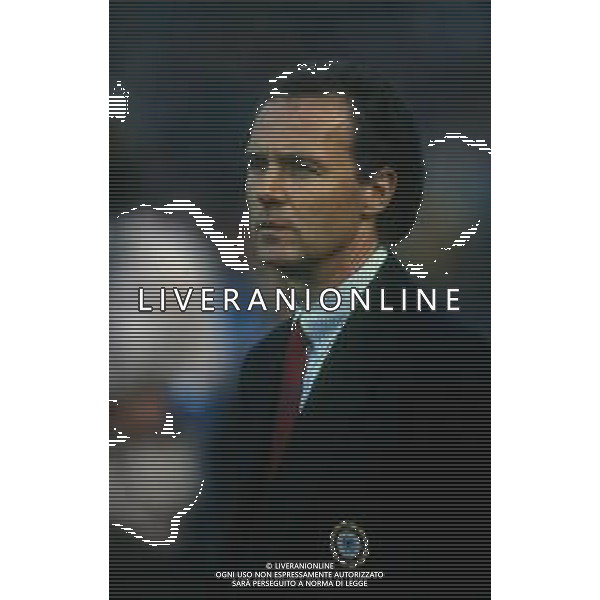 RETROSPETTIVA FRANZ BECKENBAUER CALCIATORE NELLA FOTO FRANZ BECKENBAUER ALLENATORE NAZIONALE GERMANIA OVEST NELL\'ANNO 1990 AI MONDIALI DI ITALIA 90 AG ALDO LIVERANI SAS