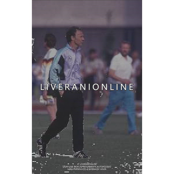 RETROSPETTIVA FRANZ BECKENBAUER CALCIATORE NELLA FOTO FRANZ BECKENBAUER ALLENATORE NAZIONALE GERMANIA OVEST NELL\'ANNO 1990 AI MONDIALI DI ITALIA 90 AG ALDO LIVERANI SAS