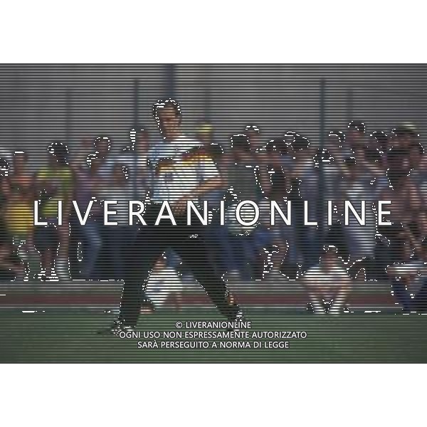 RETROSPETTIVA FRANZ BECKENBAUER CALCIATORE NELLA FOTO FRANZ BECKENBAUER ALLENATORE NAZIONALE GERMANIA OVEST NELL\'ANNO 1990 AI MONDIALI DI ITALIA 90 AG ALDO LIVERANI SAS