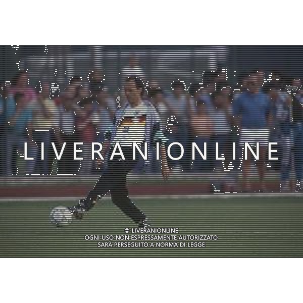 RETROSPETTIVA FRANZ BECKENBAUER CALCIATORE NELLA FOTO FRANZ BECKENBAUER ALLENATORE NAZIONALE GERMANIA OVEST NELL\'ANNO 1990 AI MONDIALI DI ITALIA 90 AG ALDO LIVERANI SAS
