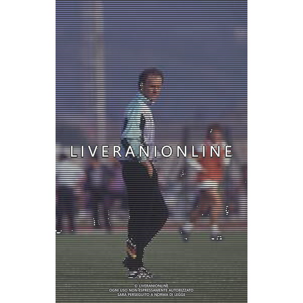 RETROSPETTIVA FRANZ BECKENBAUER CALCIATORE NELLA FOTO FRANZ BECKENBAUER ALLENATORE NAZIONALE GERMANIA OVEST NELL\'ANNO 1990 AI MONDIALI DI ITALIA 90 AG ALDO LIVERANI SAS 