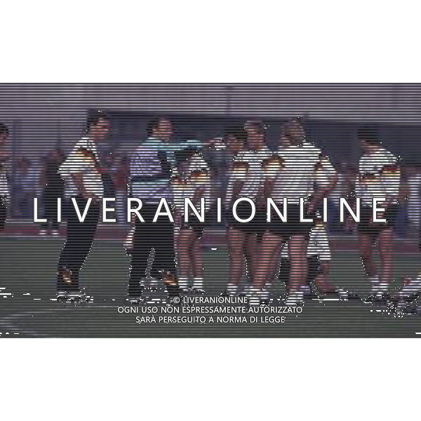RETROSPETTIVA FRANZ BECKENBAUER CALCIATORE NELLA FOTO FRANZ BECKENBAUER ALLENATORE NAZIONALE GERMANIA OVEST NELL\'ANNO 1990 AI MONDIALI DI ITALIA 90 AG ALDO LIVERANI SAS