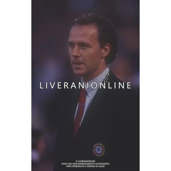 RETROSPETTIVA FRANZ BECKENBAUER CALCIATORE NELLA FOTO FRANZ BECKENBAUER ALLENATORE NAZIONALE GERMANIA OVEST NELL\'ANNO 1990 AI MONDIALI DI ITALIA 90 AG ALDO LIVERANI SAS