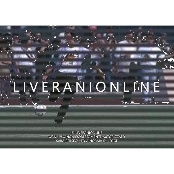 RETROSPETTIVA FRANZ BECKENBAUER CALCIATORE NELLA FOTO FRANZ BECKENBAUER ALLENATORE NAZIONALE GERMANIA OVEST NELL\'ANNO 1990 AI MONDIALI DI ITALIA 90 AG ALDO LIVERANI SAS
