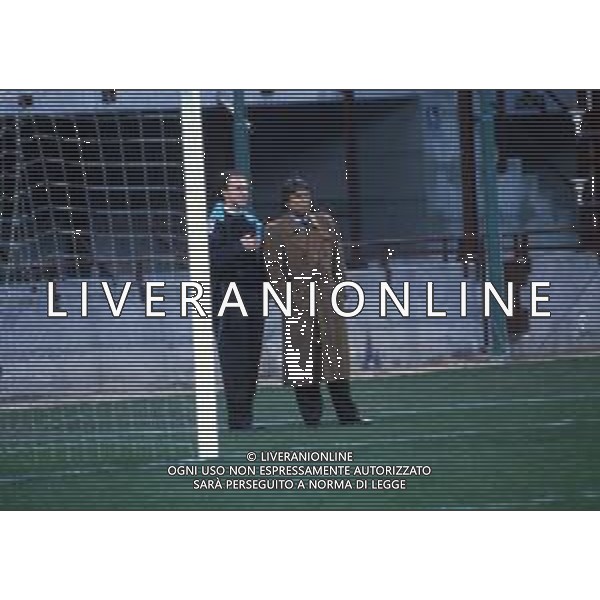 RETROSPETTIVA FRANZ BECKENBAUER CALCIATORE NELLA FOTO FRANZ BECKENBAUER ALLENATORE MARSIGLIA CALCIO NELL\'ANNO 1991 CON BERNARD TAPIE PRESIDENTE MARSIGLIA CALCIO AG ALDO LIVERANI SAS