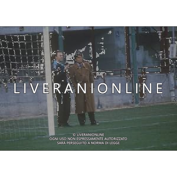 RETROSPETTIVA FRANZ BECKENBAUER CALCIATORE NELLA FOTO FRANZ BECKENBAUER ALLENATORE MARSIGLIA CALCIO NELL\'ANNO 1991 CON BERNARD TAPIE PRESIDENTE MARSIGLIA CALCIO AG ALDO LIVERANI SAS