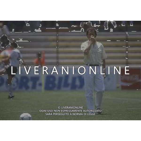 RETROSPETTIVA FRANZ BECKENBAUER CALCIATORE NELLA FOTO FRANZ BECKENBAUER ALLENATORE NAZIONALE GERMANIA OVEST NELL\'ANNO 1986 AI MONDIALI DI CALCIO MESSICO 86 AG ALDO LIVERANI SAS 