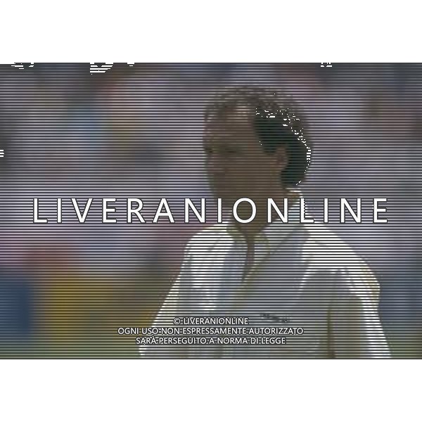 RETROSPETTIVA FRANZ BECKENBAUER CALCIATORE NELLA FOTO FRANZ BECKENBAUER ALLENATORE NAZIONALE GERMANIA OVEST NELL\'ANNO 1986 AI MONDIALI DI CALCIO MESSICO 86 AG ALDO LIVERANI SAS 