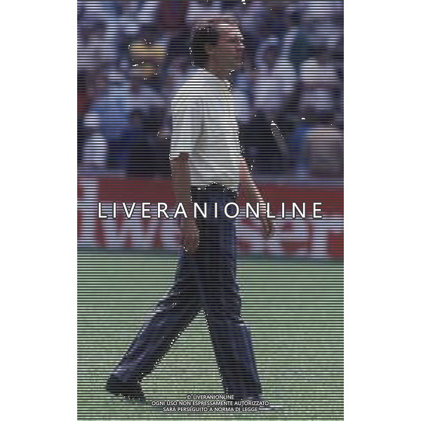 RETROSPETTIVA FRANZ BECKENBAUER CALCIATORE NELLA FOTO FRANZ BECKENBAUER ALLENATORE NAZIONALE GERMANIA OVEST NELL\'ANNO 1986 AI MONDIALI DI CALCIO MESSICO 86 AG ALDO LIVERANI SAS 