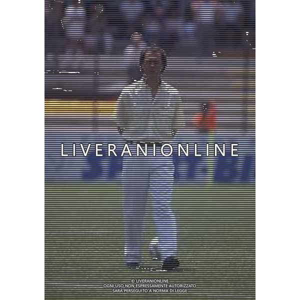 RETROSPETTIVA FRANZ BECKENBAUER CALCIATORE NELLA FOTO FRANZ BECKENBAUER ALLENATORE NAZIONALE GERMANIA OVEST NELL\'ANNO 1986 AI MONDIALI DI CALCIO MESSICO 86 AG ALDO LIVERANI SAS 
