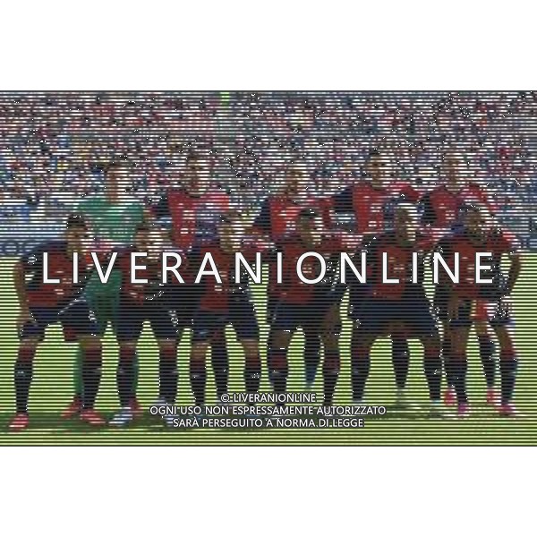 17-10-2021. Cagliari Calcio - U.C. Sampdoria. 8° giornata Serie A calcio 2021-2022. Italia, Sardegna, Cagliari, Stadio Unipol Domus. Salvatore Moi/Aldo Liverani s.a.s. Nella foto: formazione Cagliari ©MOI/AGENZIA ALDO LIVERANI SAS