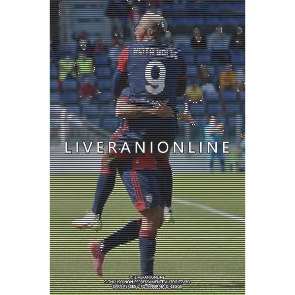 17-10-2021. Cagliari Calcio - U.C. Sampdoria. 8° giornata Serie A calcio 2021-2022. Italia, Sardegna, Cagliari, Stadio Unipol Domus. Salvatore Moi/Aldo Liverani s.a.s. Nella foto: esultanza dopo il gol di Joao Pedro Cagliari ©MOI/AGENZIA ALDO LIVERANI SAS