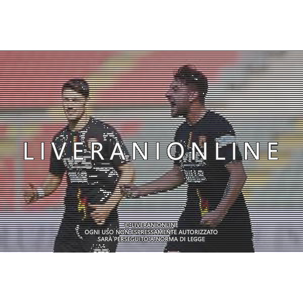 ¬© TVRG Giacomo Calo\' (Benevento) esulta dopo il gol dell\'1 a 0 Cremonese vs Benevento Campionato Serie BKT - 8a giornata Cremona 17-10-2021 Stadio Giovanni Zini foto Roberto Garavaglia/ag. Aldo Liverani sas/AGENZIA ALDO LIVERANI SAS