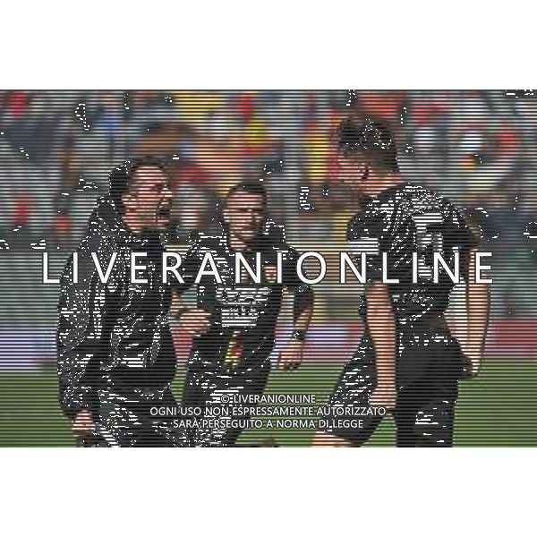¬© TVRG esultanza Benevento dopo il gol dell\'1 a 0 Giacomo Calo\' Cremonese vs Benevento Campionato Serie BKT - 8a giornata Cremona 17-10-2021 Stadio Giovanni Zini foto Roberto Garavaglia/ag. Aldo Liverani sas/AGENZIA ALDO LIVERANI SAS