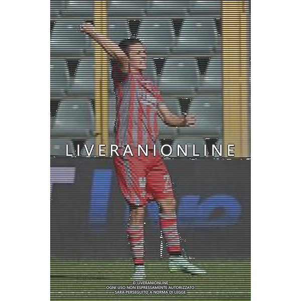 © TVRG Nicolo\' Fagioli (Cremonese) esulta dopo il gol dell\'1 a 1 Cremonese vs Benevento Campionato Serie BKT - 8a giornata Cremona 17-10-2021 Stadio Giovanni Zini foto Roberto Garavaglia/ag. Aldo Liverani sas/AGENZIA ALDO LIVERANI SAS