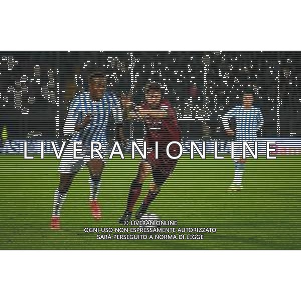 GriffoniE/LMedia - AS Cittadella vs SPAL - Italian Football Championship League BKT 2021/2022 17 October 2021 - Pier Cesare Tombolato stadium, Cittadella (PD), Italy Photo showing: Dembo Seck (SPAL) in action against Simone Branca (Cittadella) @GriffoniE/LMedia/AGENZIA ALDO LIVERANI SAS