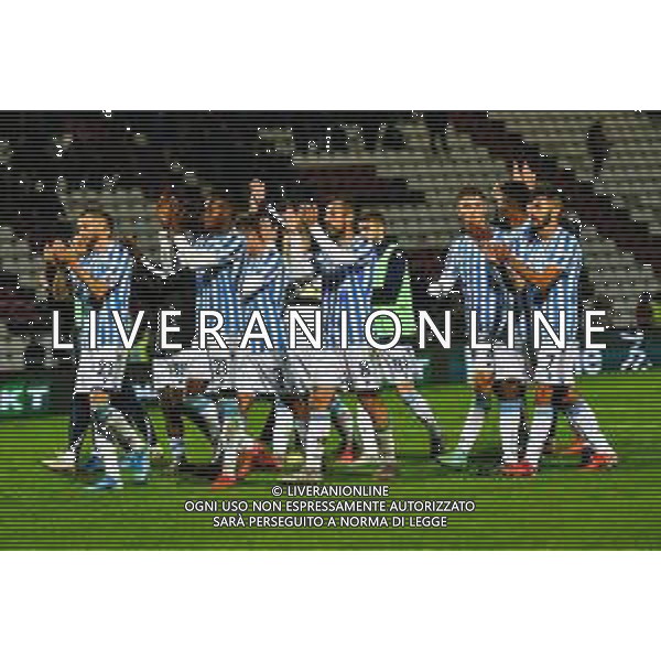 GriffoniE/LMedia - AS Cittadella vs SPAL - Italian Football Championship League BKT 2021/2022 17 October 2021 - Pier Cesare Tombolato stadium, Cittadella (PD), Italy Photo showing: SPAL greet the fans @GriffoniE/LMedia/AGENZIA ALDO LIVERANI SAS