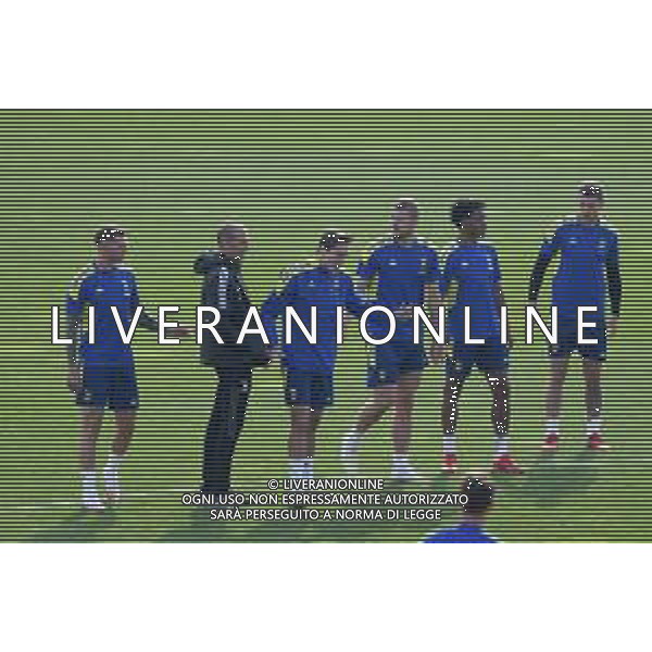 Torino 19.10.2021 Juventus Centre Continassa Allenamento rifinitura Champions League 2021/2022 ©Manuela Viganti/Ag. Aldo Liverani sas Nella foto: il gruppo in allenamento - massimiliano allegri con federico bernardeschi, federico chiesa, matthijs de light e juan cuadrado ©VIGANTI/AGENZIA ALDO LIVERANI SAS
