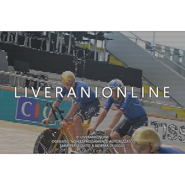 19-10-2021 Allenamento Mondiali Pista Roubaix 2021; 2021, Cofidis; Consonni, Simone; Viviani, Elia; Roubaix; ©SIROTTI/AGENZIA ALDO LIVERANI SAS