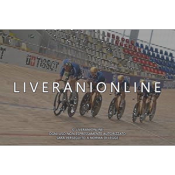 19-10-2021 Allenamento Mondiali Pista Roubaix 2021; 2021, Italia; Viviani, Elia; Roubaix; ©SIROTTI/AGENZIA ALDO LIVERANI SAS