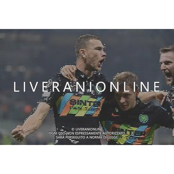 esultanza Edin Dzeko (Inter) dopo il gol dell\'1 a 0 Inter vs Sheriff Tiraspol UEFA Champions League fase a gironi 3a giornata - gruppo D Milano 19-10-2021 Stadio Giuseppe Meazza - San Siro foto Roberto Garavaglia/ag. Aldo Liverani sas /AGENZIA ALDO LIVERANI SAS