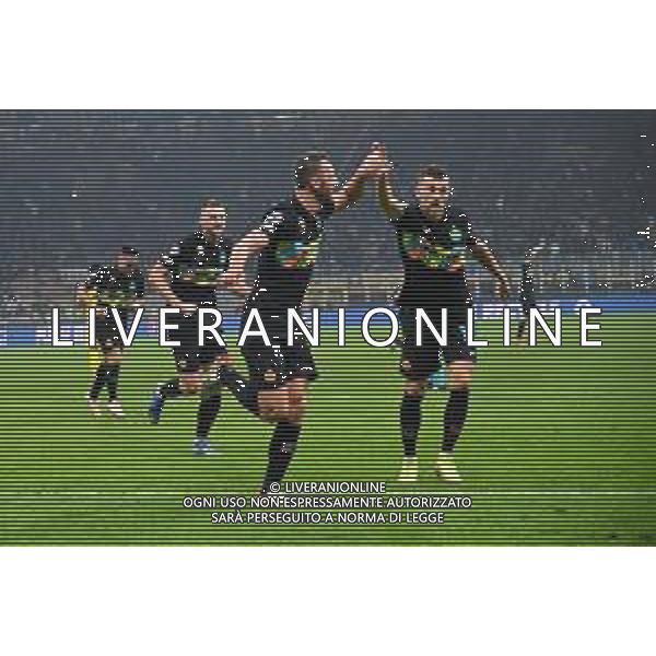 esultanza Inter dopo il gol del 3 a 1 Inter vs Sheriff Tiraspol UEFA Champions League fase a gironi 3a giornata - gruppo D Milano 19-10-2021 Stadio Giuseppe Meazza - San Siro foto Roberto Garavaglia/ag. Aldo Liverani sas /AGENZIA ALDO LIVERANI SAS