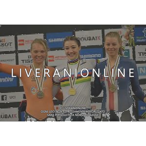 20-10-2021 World Championships Elite Women Track; Giornata 01; 2021, Italia; 2021, Olanda; 2021, Usa; Fidanza, Martina; Van Der Duin, Maike; Valente, Jennifer; Roubaix; ©SIROTTI/AGENZIA ALDO LIVERANI SAS